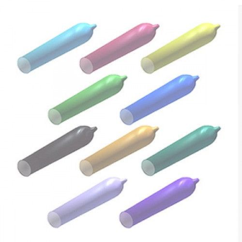 Набір латексних презервативів One Color Sensation із силіконовим мастилом червоного кольору (ціна за 5 шт) sexstyle | Зображення 4