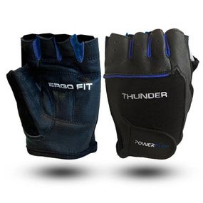 Перчатки для фитнеса PowerPlay 9058 Thunder чорно-сині L (PP_9058_L_Thunder)