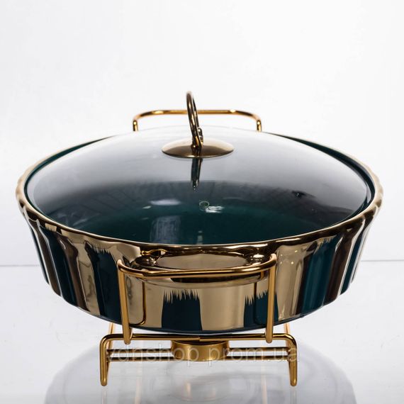 Марміт порцеляновий настільний овальний 2 літри мармітниця з підігрівом JY-7 | Зображення 3