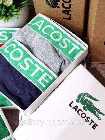 Мужские Трусы боксеры Lacoste  трусы Лакоста - Серый цвет | Зображення 7