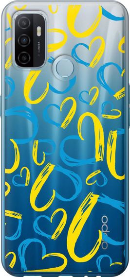 Чехол на Oppo A53 Сердца UA "5292u-568-17620"