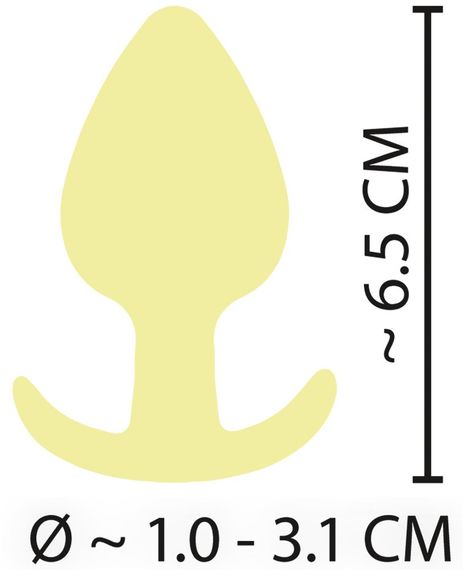 Анальна пробка Cuties Plugs Yellow sexstyle | Зображення 5