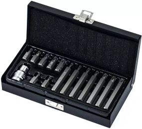 Набор бит насадка отвертки TORX SECURITY YATO перехидник 1/2" Т20-Т55 15 штук YT-0417