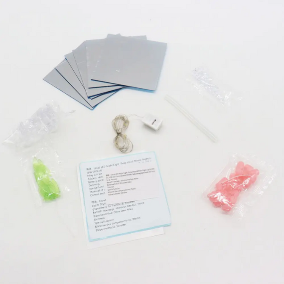 Нічник Нескінченні тюльпани (11×11см), нічник своїми руками, працює від батарейок, 20 тюльпанів у комплекті | Зображення 8