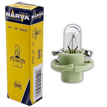 Указательная лампа накаливания NARVA 17054 12V 2W BX8,4D LIGHT GREEN
