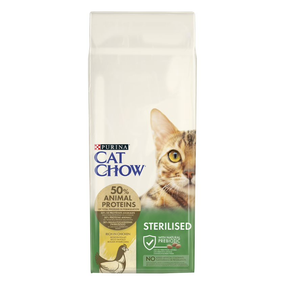 Сухой корм Purina Cat Chow Sterilised для взрослых стерилизованных котов с курицей 15кг
