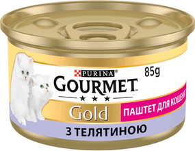 Вологий корм Purina GOURMET GOLD для дорослих котів, телятина 85г