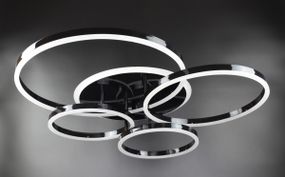 Люстра світлодіодна стельова LED світильник для квартири на стелю лед з пультом 26146 Чорний 12х69х79 см.