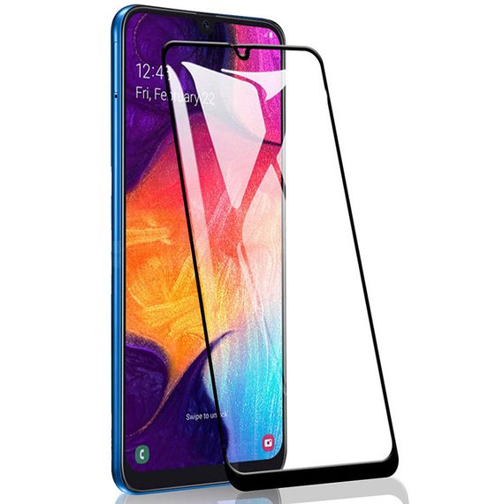 Защитное стекло 3D для Samsung Galaxy A30s/A50s (A307/A507) черное (полная проклейка на весь экран)