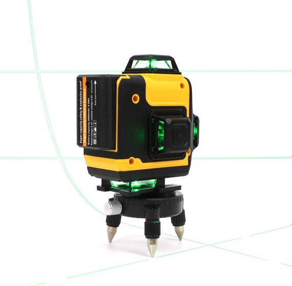 Лазерний нівелір 3D/4D з високою точністю і штативом XPRO 3.7V 5AH жовтий (46356-_1846) | Зображення 4