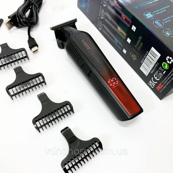 Багатофункціональний тример для стрижки волосся і бороди VGR V-930, Професійний тример з насадками RU-34 | Зображення 3
