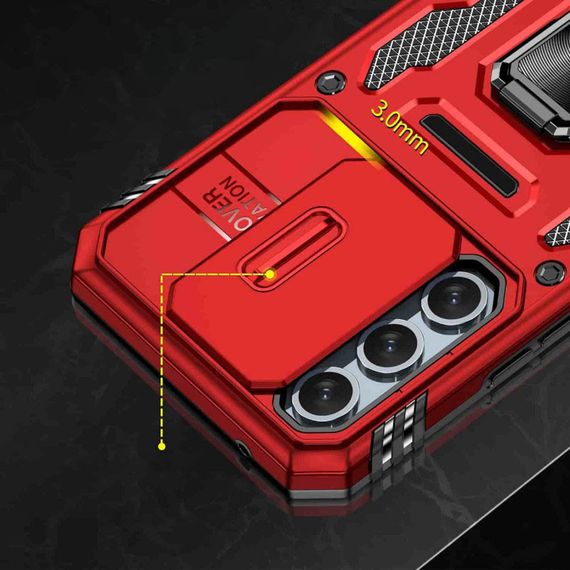 Ударостійкий чохол Camshield Army Ring для Samsung Galaxy A35 / A55 Червоний / Red | Зображення 4