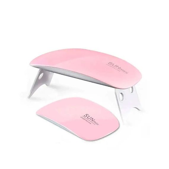 Лампа для сушки гель лаков 6W LED UF SUN mini. GV-583 Цвет: розовый | Зображення 1