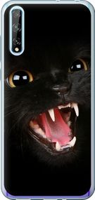 Чехол на Huawei P Smart S Чёрная кошка "932u-1813-17620"