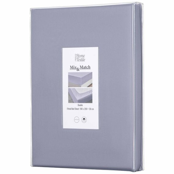 Простирадло ARDESTO на резинці Mix&amp;Match, 180x200+30см, 100% бавовна, сатин, туман (ART1820FSF) | Зображення 1
