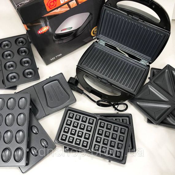 Гриль з електронним управлінням Domotec, Електрогриль настільний для м'яса, Бутербродниця грильниця IX-31 | Зображення 9