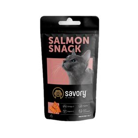 Ласощі для котів Savory Cats Snacks Pillows Gourmand with Salmon з лососем 60 гр