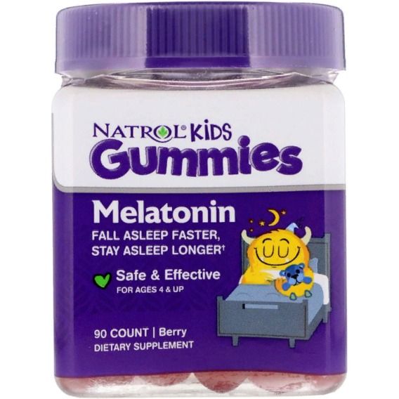 Мелатонін для сну Natrol Kids, Melatonin, Ages 4 And Up 90 Chewable Tabs Berry NTL-07530