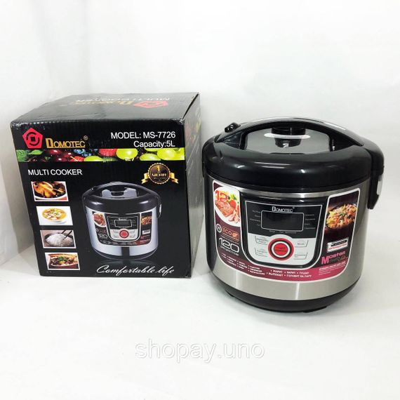 Мультиварка електрична пароварка рисоварка Domotec MS-7726 5л/12 програм Майстер Шеф 1500 Вт | Зображення 5