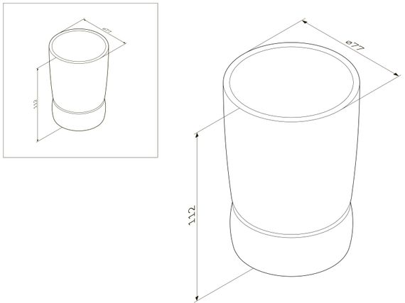 Стакан для ванной настольный AM.PM Sensation (A3031300) | Зображення 1