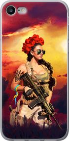 Чехол на iPhone 8 Украинка с оружием "5316u-1031-17620"