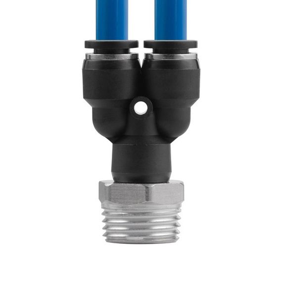 Цангове з'єднання Y-подібне для поліуретанових та ін. шлангів 8*8 мм, 1/2" зовн. різьба INTERTOOL PT-2387 | Зображення 3