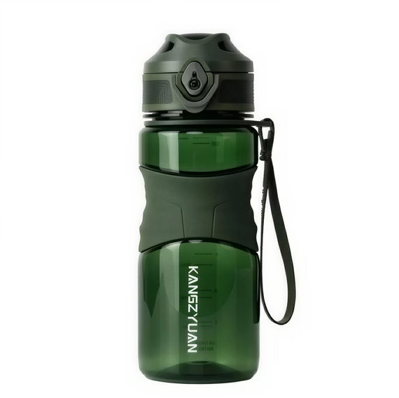 Спортивная бутылка для воды KANGZYUAN 450 мл зеленая, тритановая (BPA Free) | Зображення 1