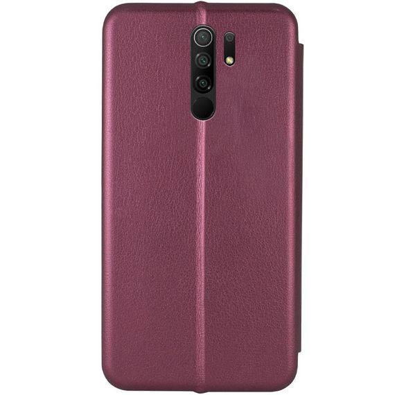 Шкіряний чохол (книжка) Classy для Xiaomi Redmi 9 Слот для візитки, Бордовий | Зображення 1