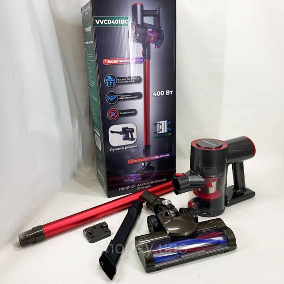 Вертикальный пылесос для дома и авто VILGRAND VVC0401BС 400 Вт, Вертикальный щеточный пылесос KH-43 | Зображення 1