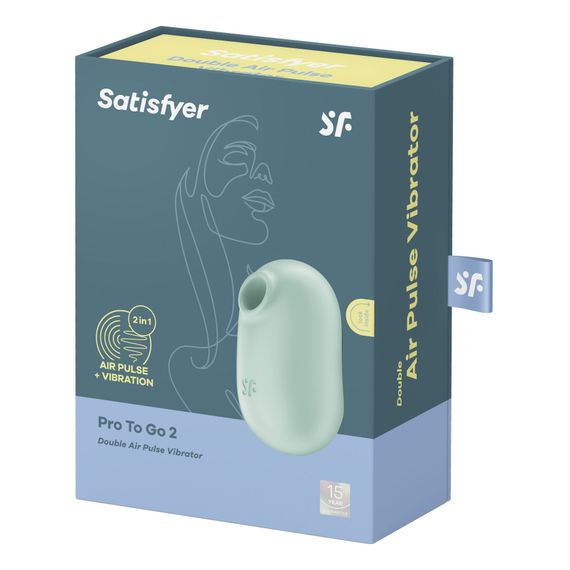 Вакуумний стимулятор із вібрацією Satisfyer Pro To Go 2 Mint | Зображення 6