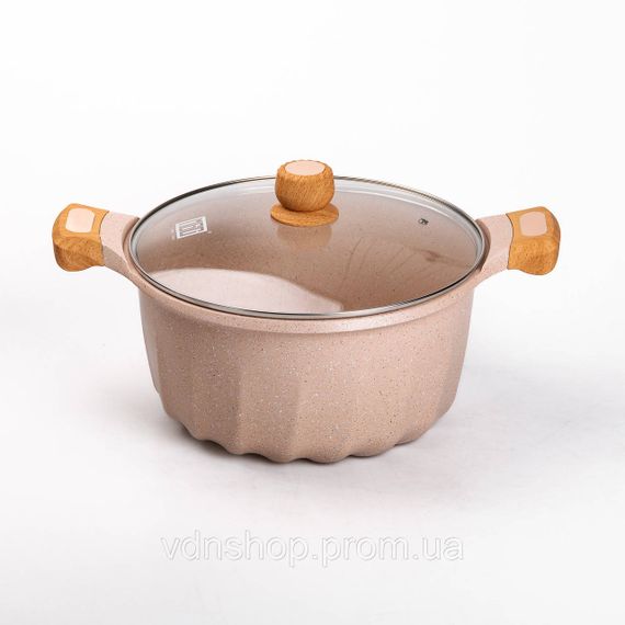 Набір із трьох каструль та сковорідок з кришками 24, 28, 32 см, товсте алюмінієве дно MGC HP-4-402 | Зображення 3