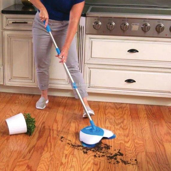 Механічна швабра-віник Hurricane Spin Broom щітка віник ефект пилососа, Швабра для MZ-445 підлоги моп | Зображення 2