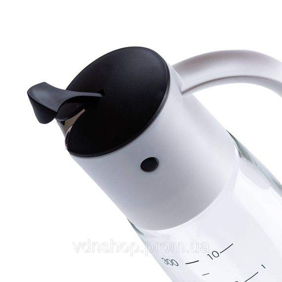 Бутылка дозатор для масла и уксуса 300 мл с носиком и мерной шкалой Черный HP16297B | Зображення 3