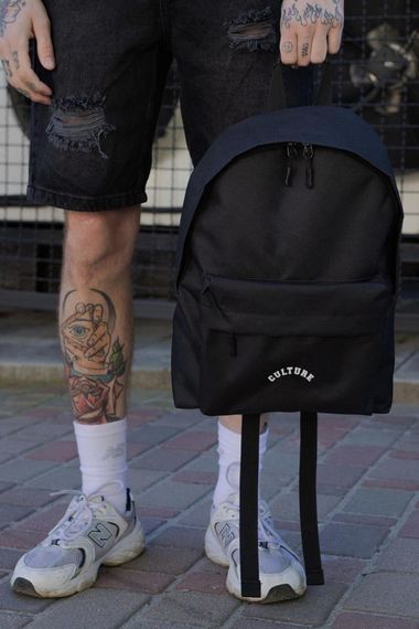 Повсякденний рюкзак шкільний Without Compact з принтом Culture Black
