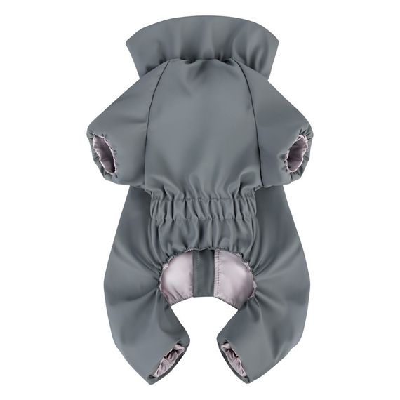 Дощовик для собак WAUDOG Clothes, водонепроникний, M35, В 59-62 см, С 37-40 см, сірий | Зображення 2