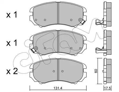 Колодки передні гальмівні Hyundai Sonata/Tucson/Kia Sportage 1.6-2.7 01-, CIFAM (8225030) | Зображення 7