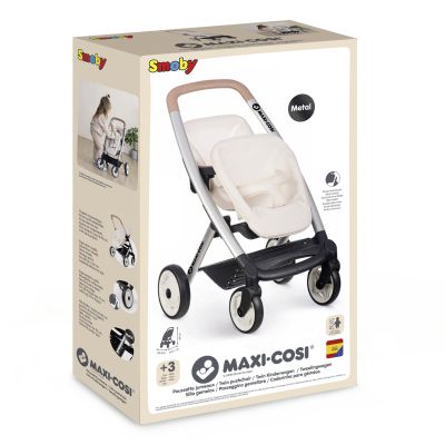 Коляска для кукол Smoby для двойни Maxi-Cosi Айвори, 54 х 38,5 х 64 см, 3+ (7600253222) | Зображення 1