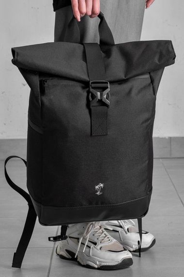 Повсякденний рюкзак Роллтоп шкільний Without з принтом Palm Black | Зображення 3