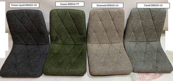 Стілець Melvin (Fred) GD-Base, на золотій круглій нозі-опорі, з регулюванням висоти, м'яке сидіння текстиль сірий BREGO-10 | Зображення 2