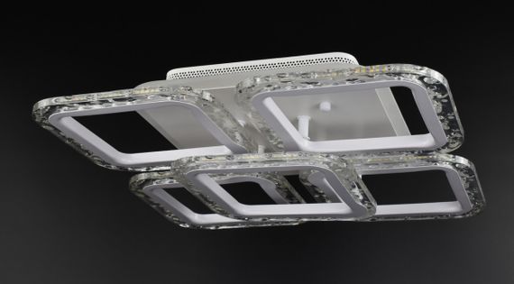 Люстра світлодіодна стельова LED світильник для квартири на стелю лед з пультом 26089 Білий 10х38х38 см.