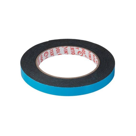 Стрічка клейка двостороння автомобільна 5 м, 12*1 мм, чорна, спінений поліетилен INTERTOOL KT-0811 | Зображення 1