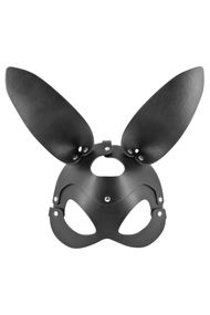 Маска зайчика Fetish Tentation Adjustable Bunny Mask під шкіру, Чорний