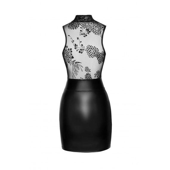 Сукня сексуальна вінілова M F241 Noir Handmade, з глибоким декольте, чорна | Зображення 4