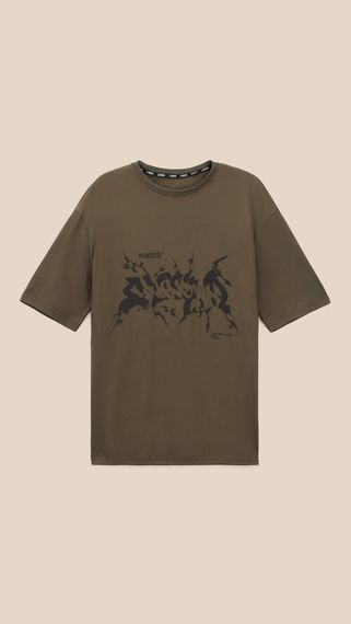 Футболка з принтом чоловіча LAWA P-MB02365 XL Болотний shop (2000999565205)