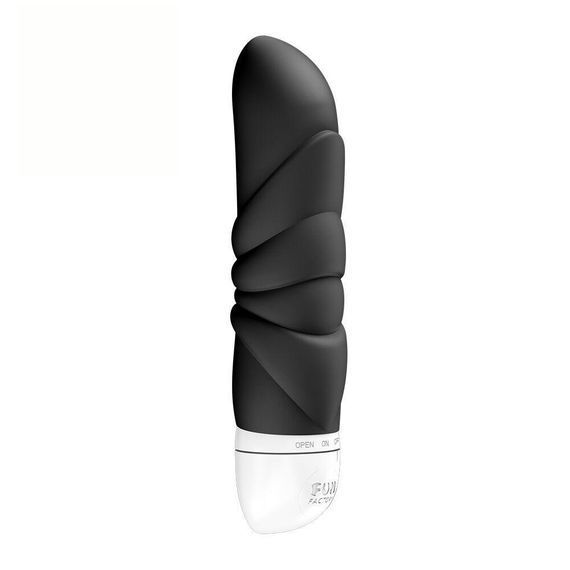 Мини-вибратор Fun Factory JAM Black, подходит для клитора, рельефный Sex Aura