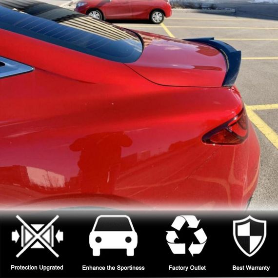 Спойлер V1 (для Q60 2016-2022, Карбон) для Infiniti Q50/Q60 | Зображення 2