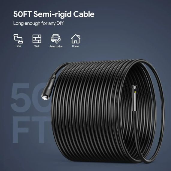 Эндоскопическая камера Depstech Endoscope DS590 Двухлинзовый бароскоп с 5-дюймовым экраном | Зображення 7