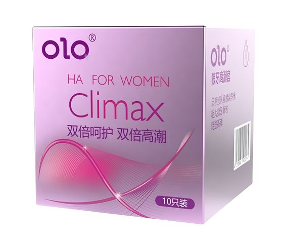 Латексні тонкі текстуровані презервативи  з ароматом ванілі OLO - HA FOR WOMEN Climax, 10 шт sexstyle | Зображення 2