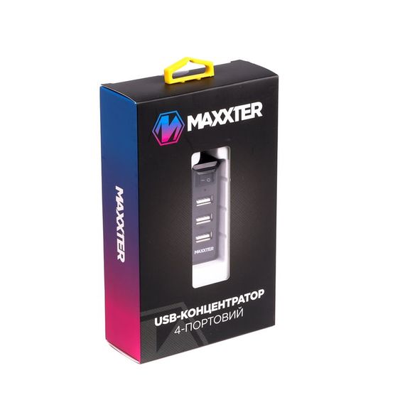 Хаб USB 2.0 Maxxter HU2A-4P-AC-03 | Зображення 3