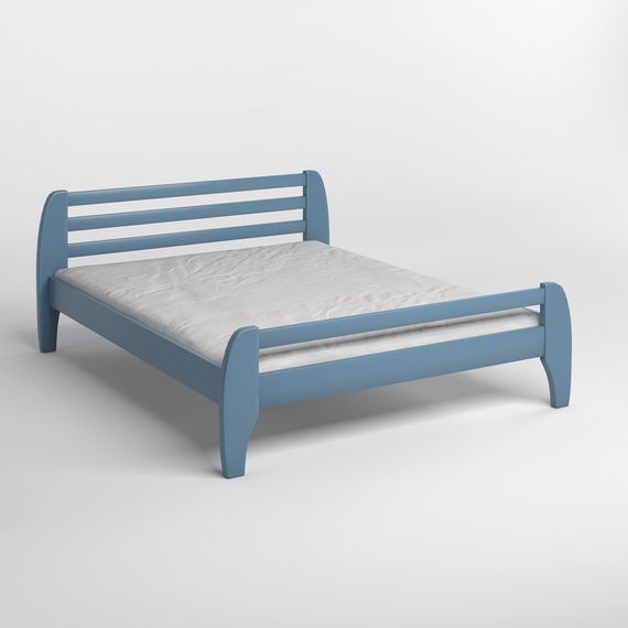 Односпальне дерев'яне ліжко Mebigrand Мілан Сіро-синій (S7010R90B) 90х190 см (MBG-6438) | Зображення 1